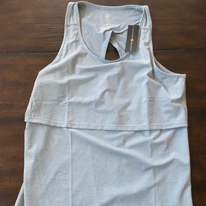 Kindred Bravely Keyhole Breathable Nursing Tank - Small Ice Blue